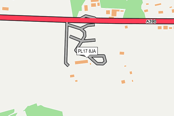 PL17 8JA map - OS OpenMap – Local (Ordnance Survey)