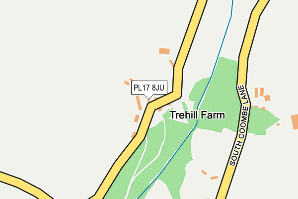 PL17 8JU map - OS OpenMap – Local (Ordnance Survey)