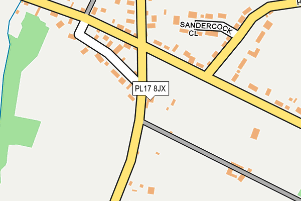 PL17 8JX map - OS OpenMap – Local (Ordnance Survey)