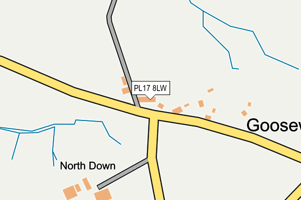 PL17 8LW map - OS OpenMap – Local (Ordnance Survey)