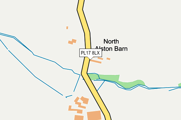 PL17 8LX map - OS OpenMap – Local (Ordnance Survey)