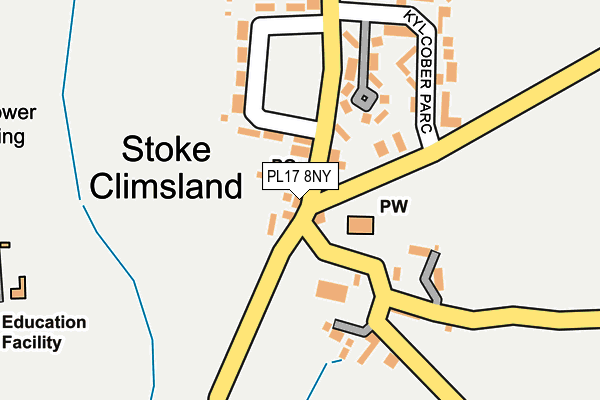 PL17 8NY map - OS OpenMap – Local (Ordnance Survey)