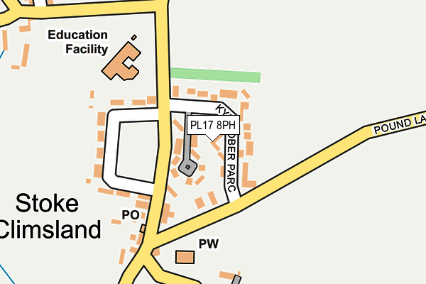 PL17 8PH map - OS OpenMap – Local (Ordnance Survey)
