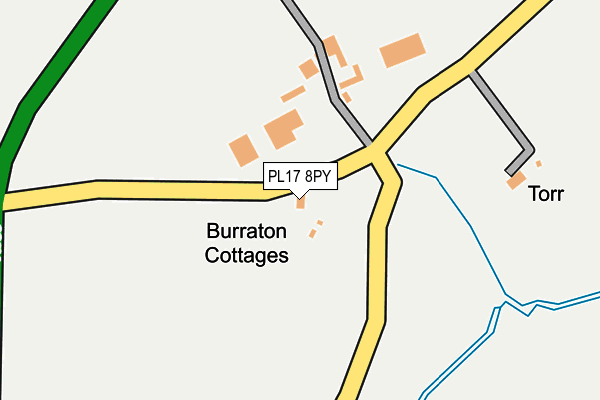 PL17 8PY map - OS OpenMap – Local (Ordnance Survey)