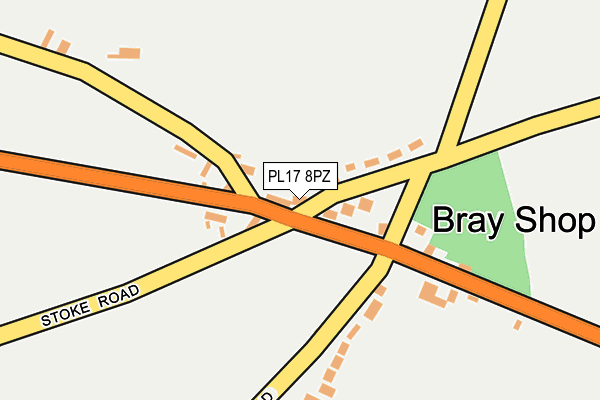 PL17 8PZ map - OS OpenMap – Local (Ordnance Survey)