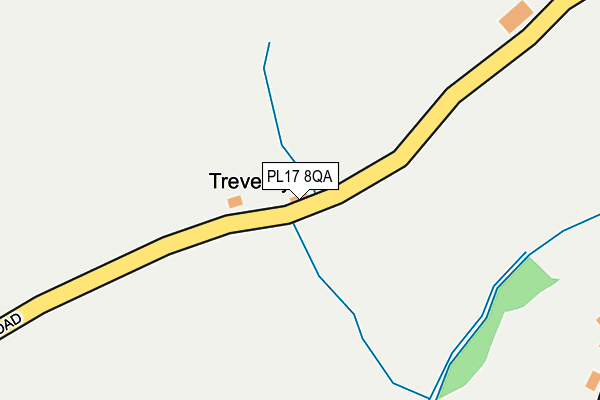 PL17 8QA map - OS OpenMap – Local (Ordnance Survey)
