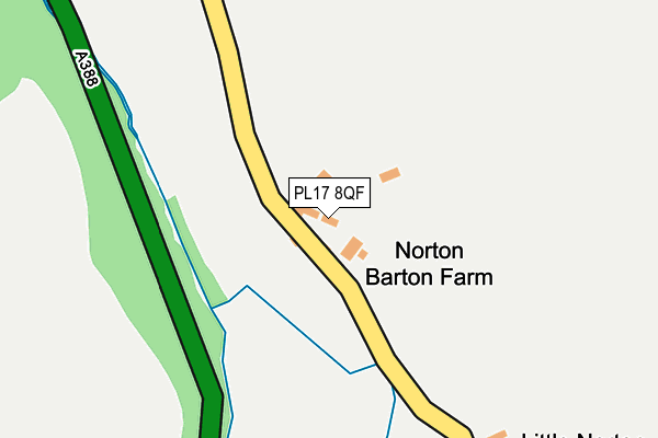 PL17 8QF map - OS OpenMap – Local (Ordnance Survey)