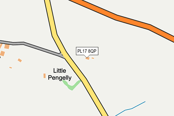 PL17 8QP map - OS OpenMap – Local (Ordnance Survey)