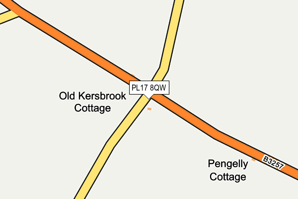 PL17 8QW map - OS OpenMap – Local (Ordnance Survey)