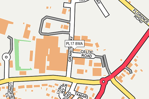 PL17 8WA map - OS OpenMap – Local (Ordnance Survey)