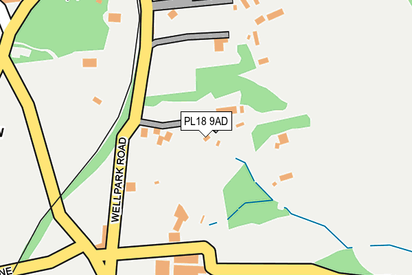 PL18 9AD map - OS OpenMap – Local (Ordnance Survey)