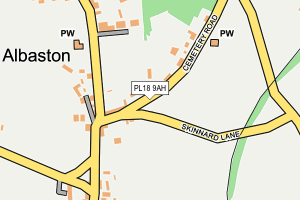 PL18 9AH map - OS OpenMap – Local (Ordnance Survey)