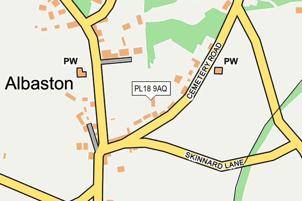 PL18 9AQ map - OS OpenMap – Local (Ordnance Survey)