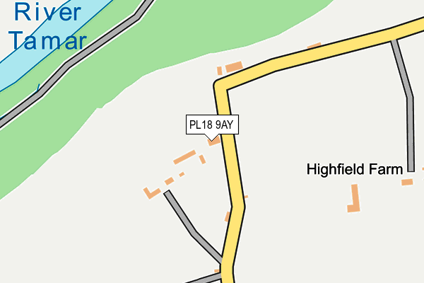 PL18 9AY map - OS OpenMap – Local (Ordnance Survey)