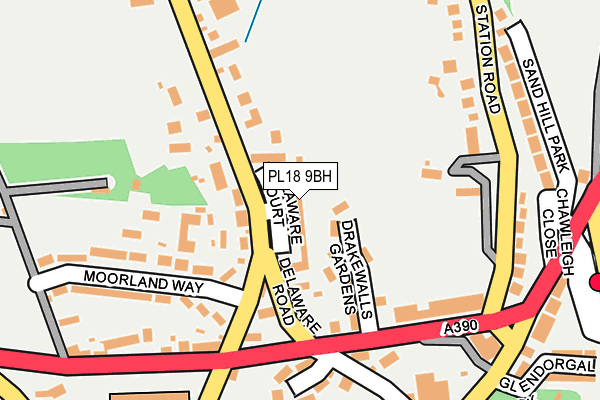 PL18 9BH map - OS OpenMap – Local (Ordnance Survey)