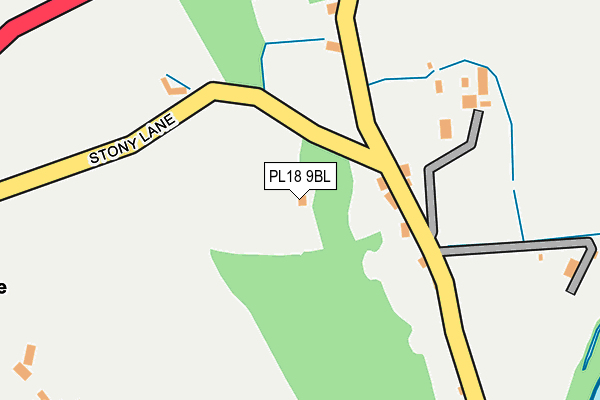 PL18 9BL map - OS OpenMap – Local (Ordnance Survey)