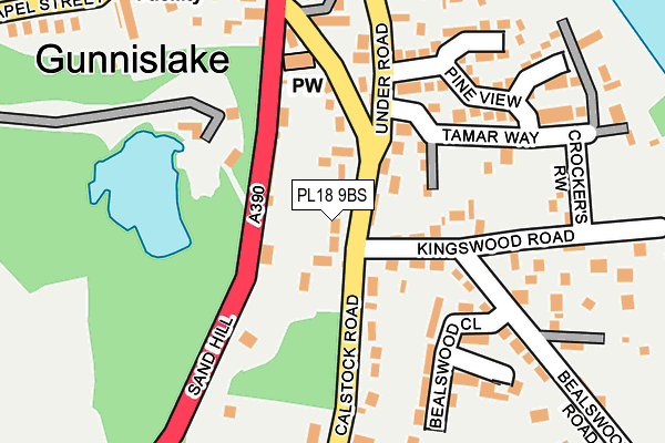 PL18 9BS map - OS OpenMap – Local (Ordnance Survey)