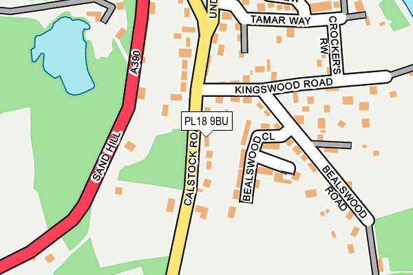 PL18 9BU map - OS OpenMap – Local (Ordnance Survey)