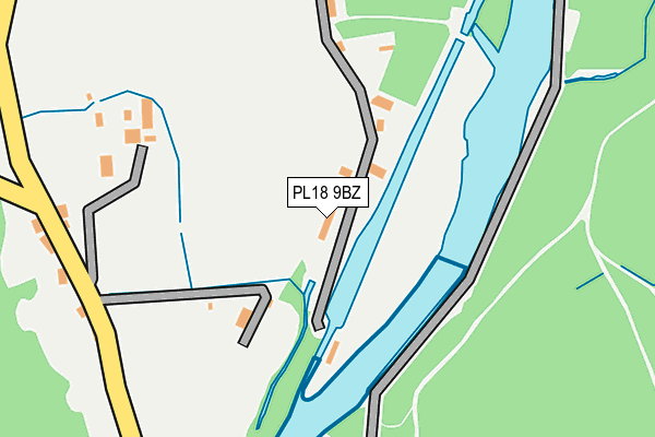 PL18 9BZ map - OS OpenMap – Local (Ordnance Survey)