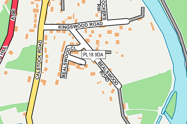 PL18 9DA map - OS OpenMap – Local (Ordnance Survey)