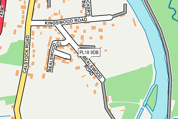 PL18 9DB map - OS OpenMap – Local (Ordnance Survey)