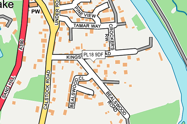 PL18 9DF map - OS OpenMap – Local (Ordnance Survey)
