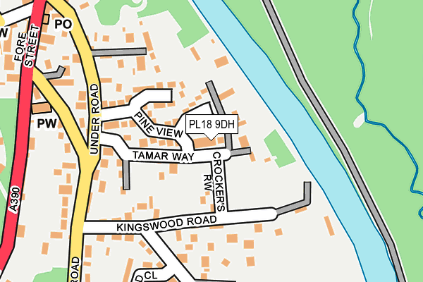 PL18 9DH map - OS OpenMap – Local (Ordnance Survey)