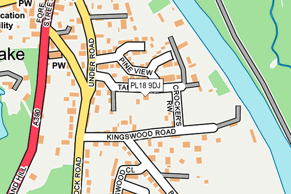 PL18 9DJ map - OS OpenMap – Local (Ordnance Survey)