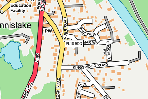 PL18 9DQ map - OS OpenMap – Local (Ordnance Survey)