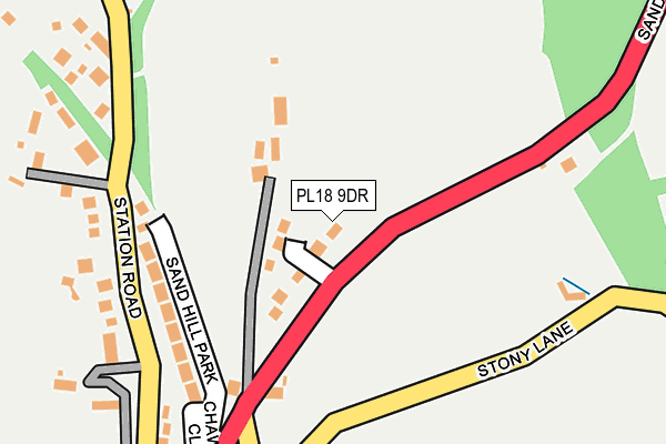 PL18 9DR map - OS OpenMap – Local (Ordnance Survey)