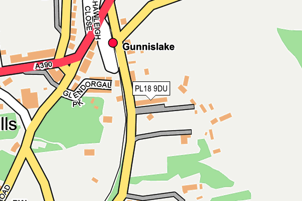 PL18 9DU map - OS OpenMap – Local (Ordnance Survey)