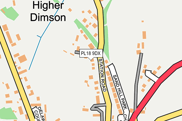 PL18 9DX map - OS OpenMap – Local (Ordnance Survey)