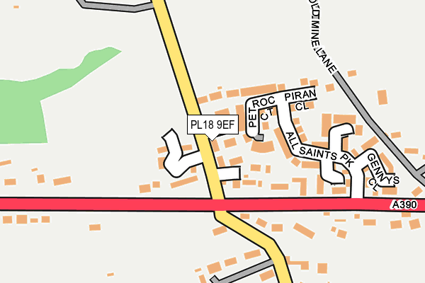 PL18 9EF map - OS OpenMap – Local (Ordnance Survey)