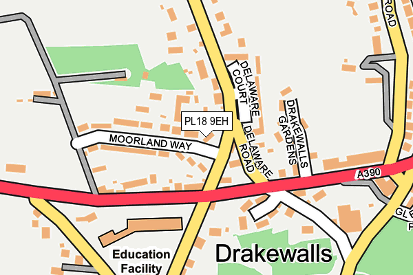 PL18 9EH map - OS OpenMap – Local (Ordnance Survey)