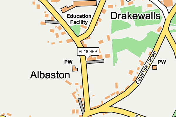 PL18 9EP map - OS OpenMap – Local (Ordnance Survey)