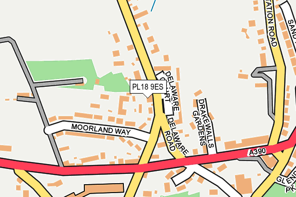 PL18 9ES map - OS OpenMap – Local (Ordnance Survey)