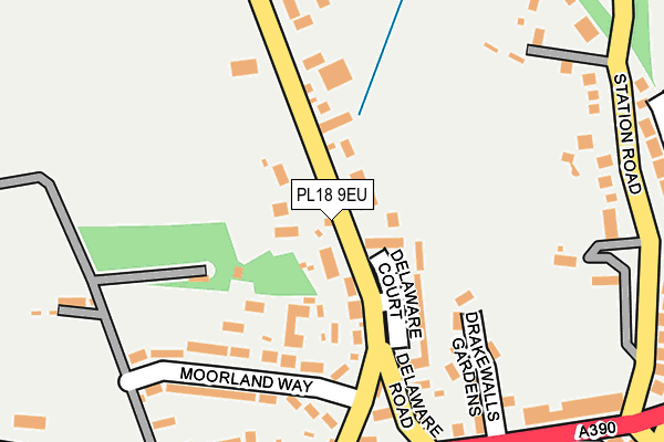 PL18 9EU map - OS OpenMap – Local (Ordnance Survey)