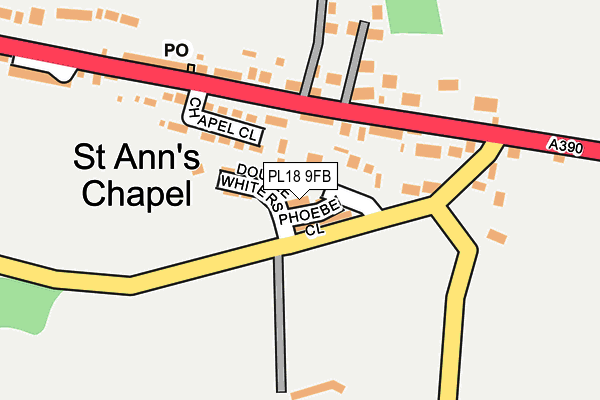 PL18 9FB map - OS OpenMap – Local (Ordnance Survey)