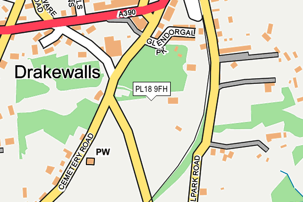 PL18 9FH map - OS OpenMap – Local (Ordnance Survey)