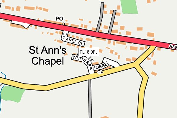 PL18 9FJ map - OS OpenMap – Local (Ordnance Survey)