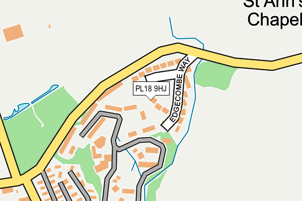 PL18 9HJ map - OS OpenMap – Local (Ordnance Survey)