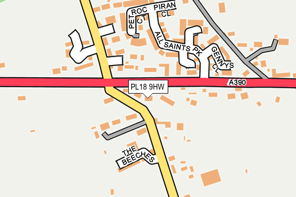 PL18 9HW map - OS OpenMap – Local (Ordnance Survey)