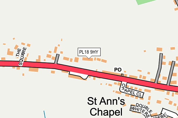 PL18 9HY map - OS OpenMap – Local (Ordnance Survey)