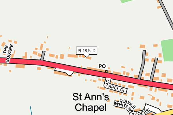 PL18 9JD map - OS OpenMap – Local (Ordnance Survey)