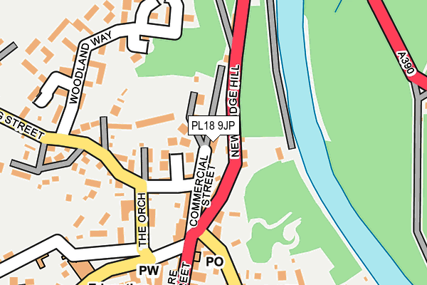 PL18 9JP map - OS OpenMap – Local (Ordnance Survey)