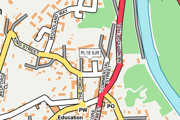 PL18 9JR map - OS OpenMap – Local (Ordnance Survey)