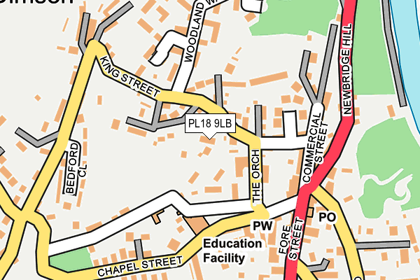 PL18 9LB map - OS OpenMap – Local (Ordnance Survey)