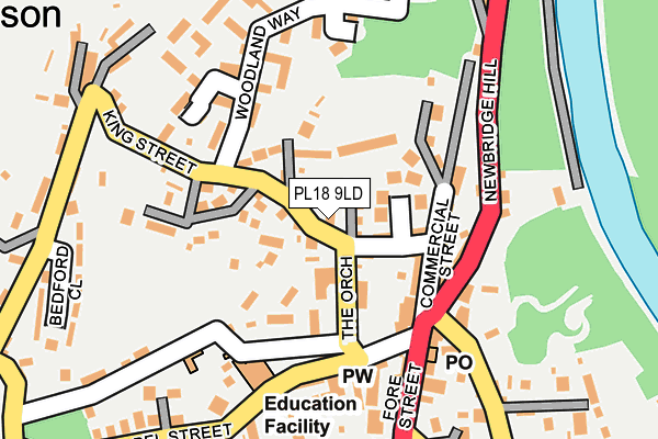 PL18 9LD map - OS OpenMap – Local (Ordnance Survey)