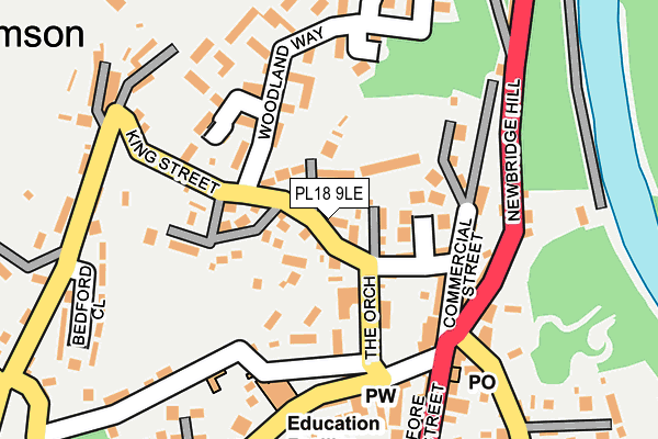 PL18 9LE map - OS OpenMap – Local (Ordnance Survey)