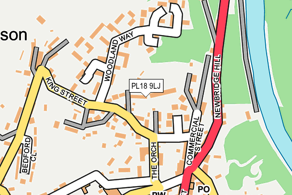 PL18 9LJ map - OS OpenMap – Local (Ordnance Survey)